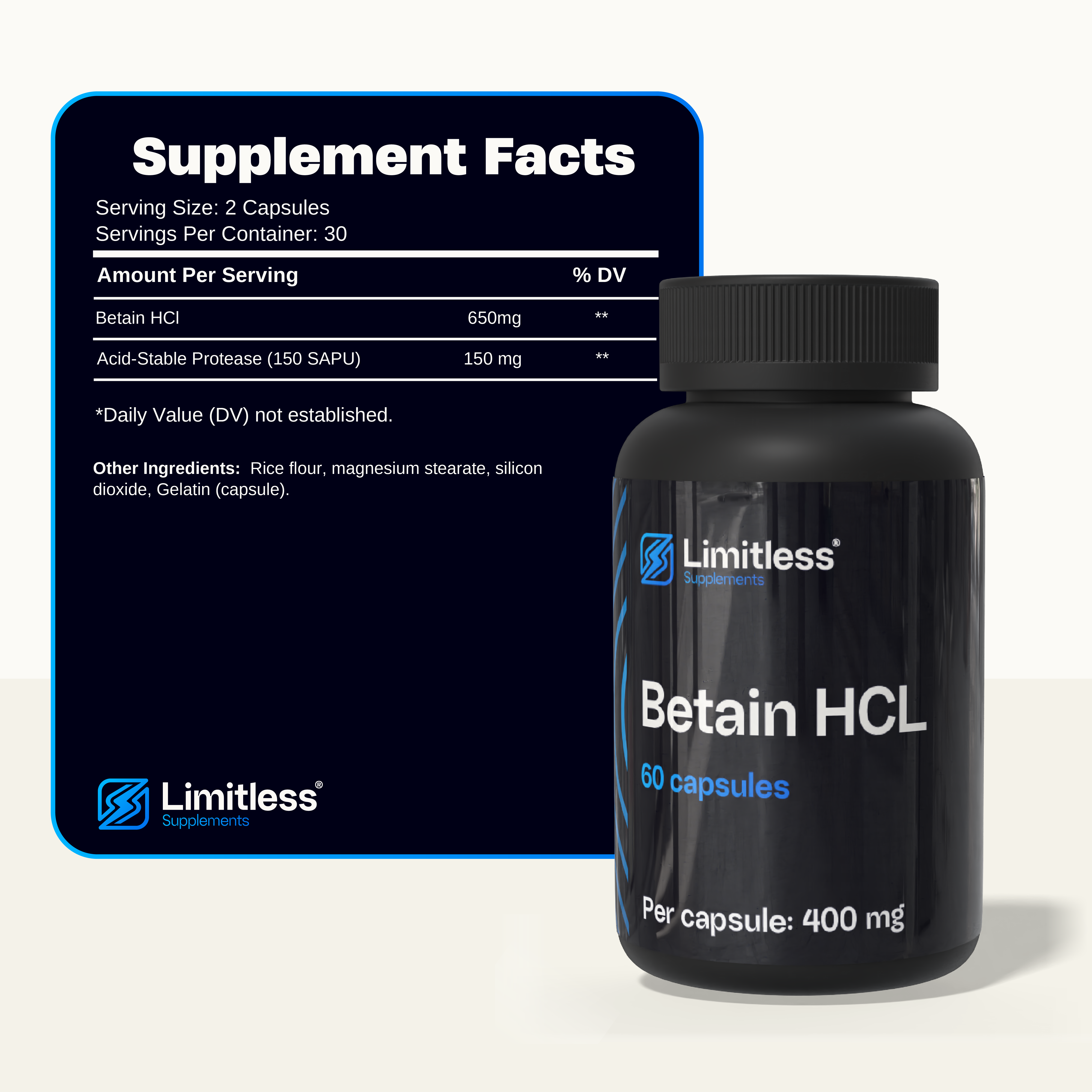 Betain HCL 400 mg 60 kapsúl