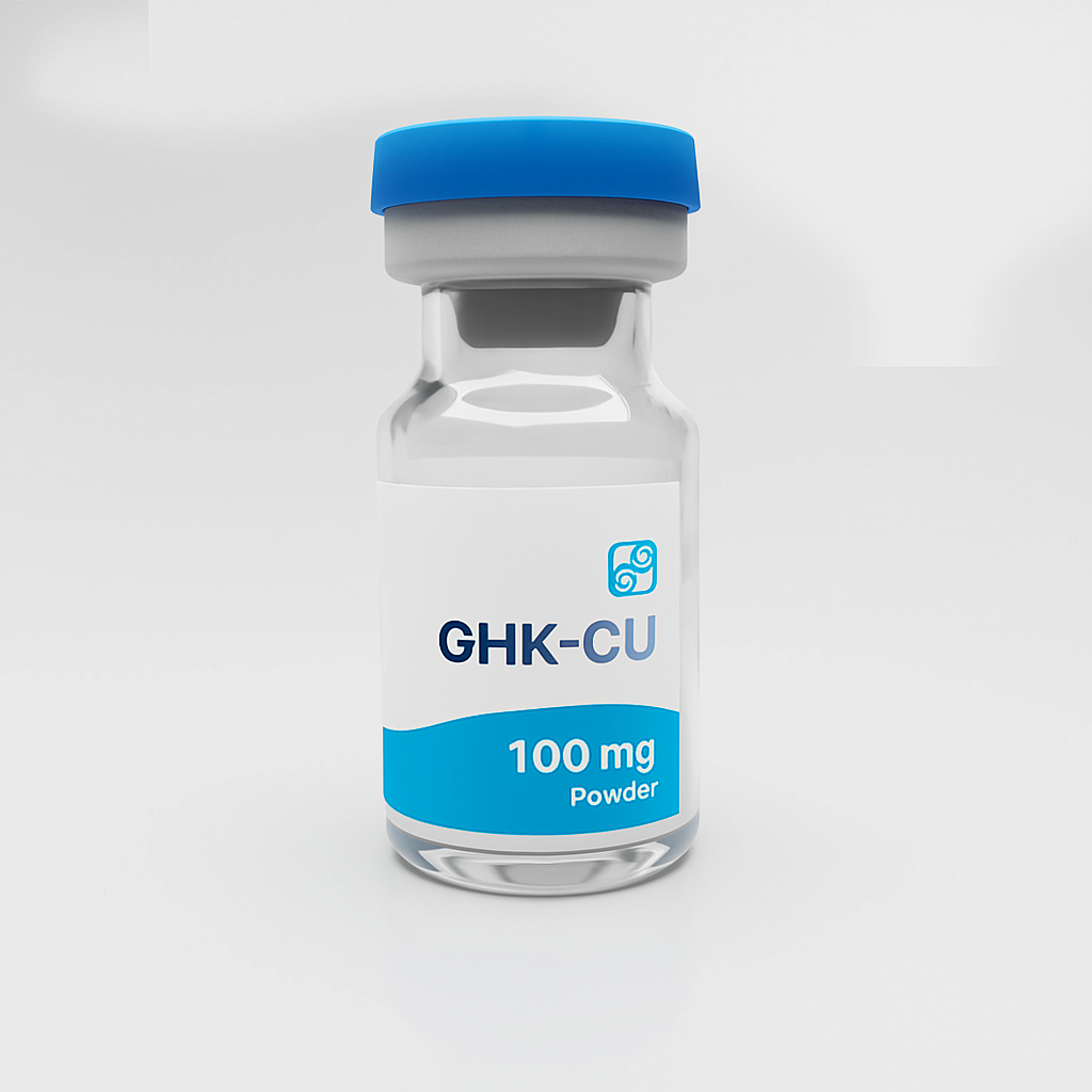 GHK-Cu 100 mg lyophilized powder – glass vial (Limitless BioChem)
