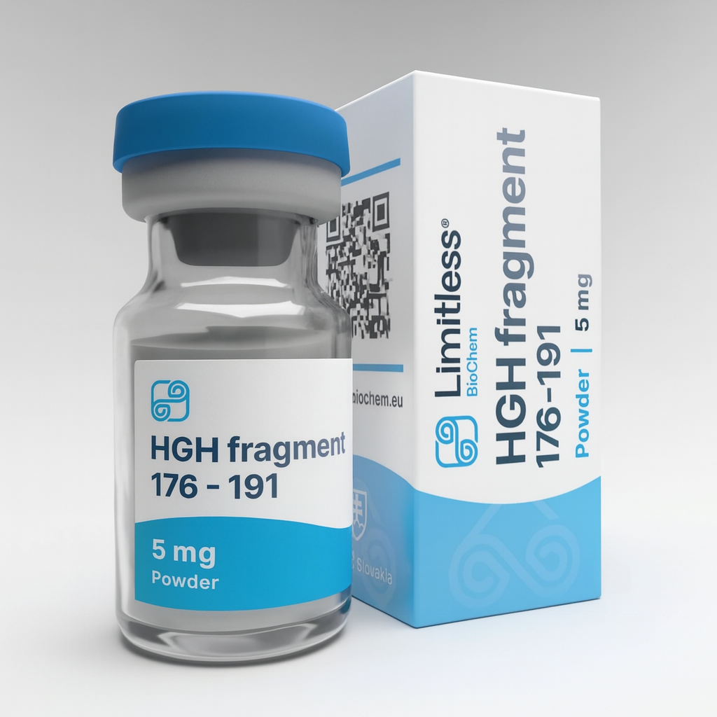 HGH Fragment 176-191 5 mg lyophilized powder – glass vial (Limitless BioChem)