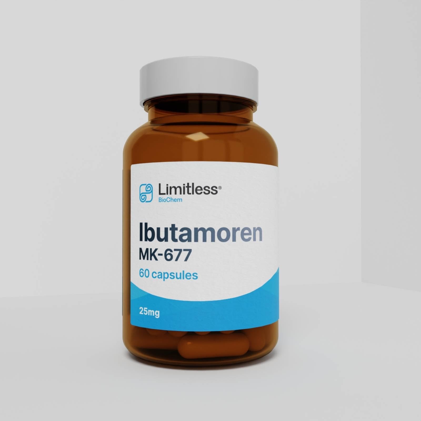 MK-677 Ibutamoren 25 mg research capsules – 60 count bottle (Limitless BioChem)
