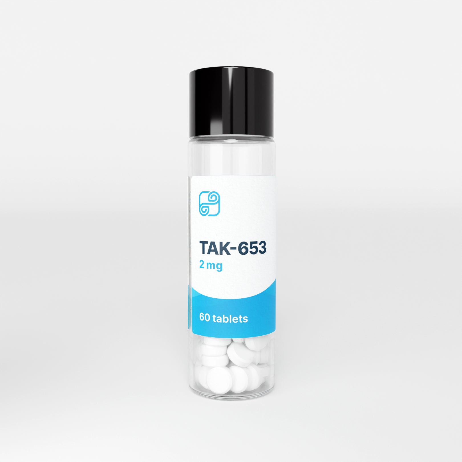 TAK-653 (Osavampator) 2 mg research tablets, 60-count bottle by Limitless BioChem, high-purity research compound.